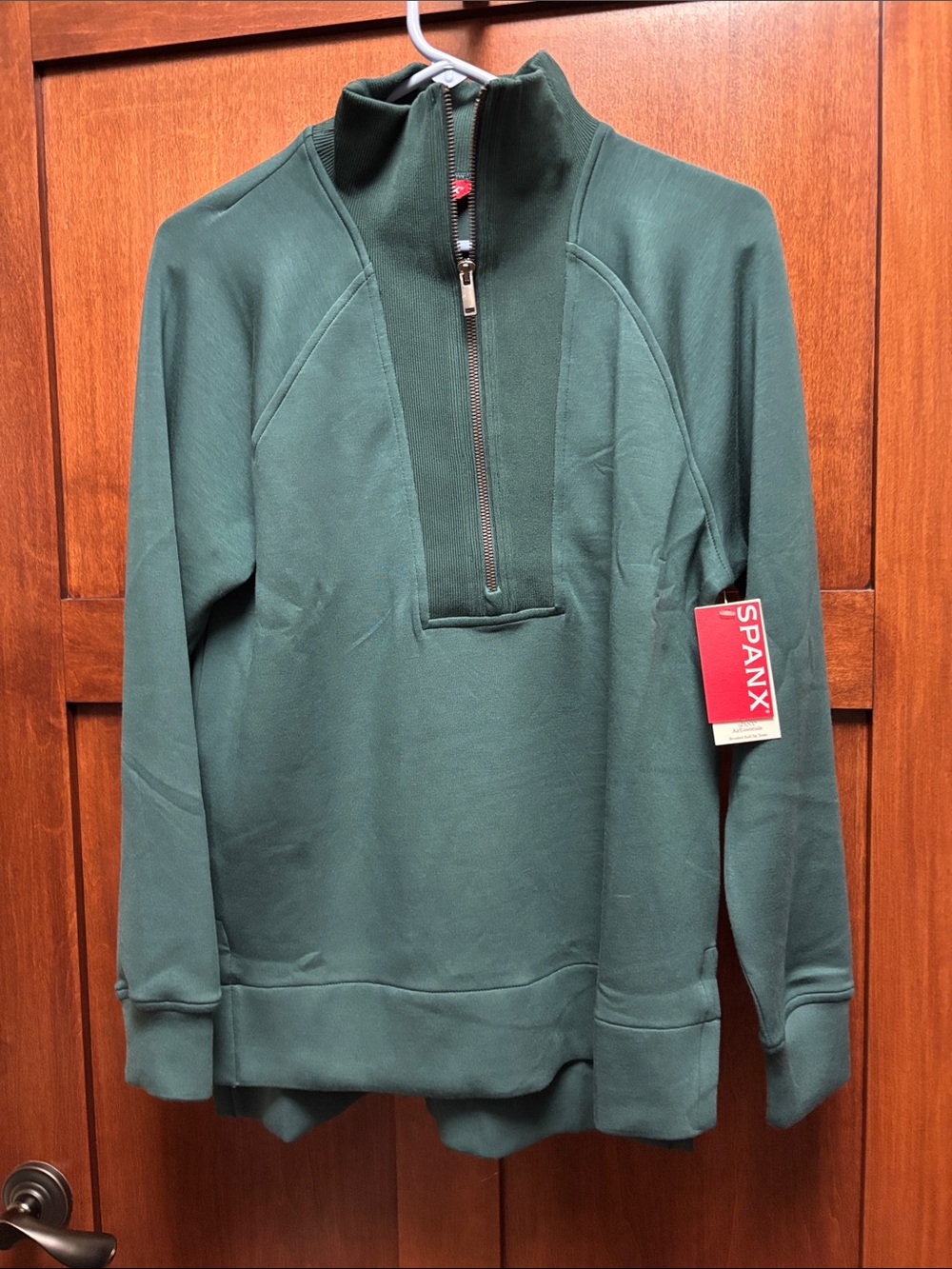 SPANX Forest Green Half-Zip AirEssentials Tunic Pullover